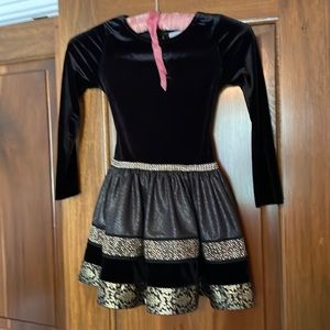 Black and gold formal dress.  Size 6x